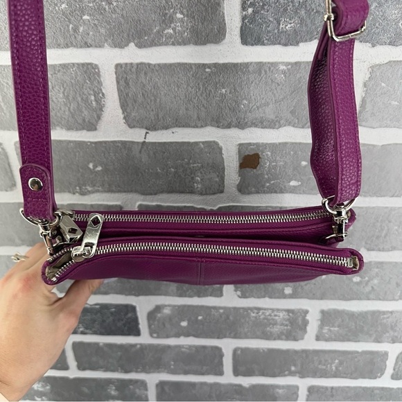 Thirty One Jewell Magenta Vegan Leather Crossbody Shoulder Bag Purse - Picture 5 of 8